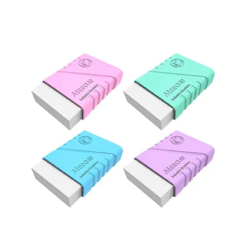 Borracha Plástica Branca com Cinta Pastel - Mercur