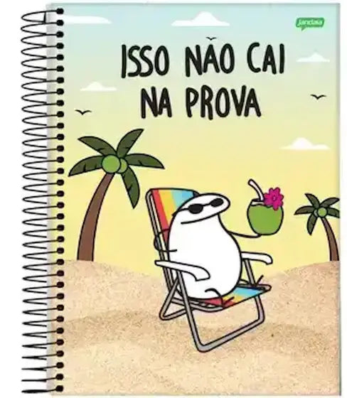 Caderno Espiral Universitário Flork - Capa Dura 10 Matérias