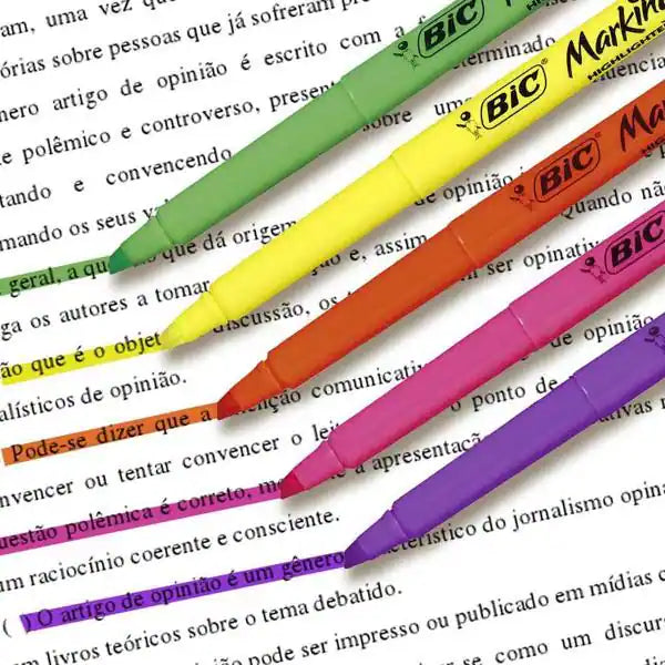 Pincel Marca Texto Bic - CORES FLUORESCENTES
