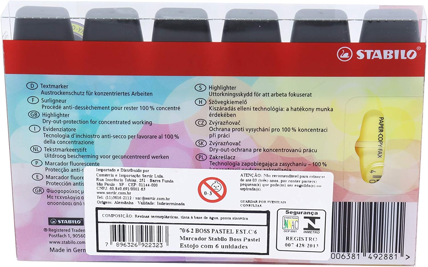 Marca Texto Stabilo - BOSS Original 6 CORES