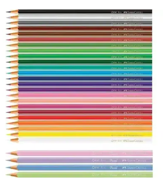 Lápis De Cor 24 cores + 4 Cores Pasteis Faber Castell