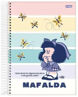 Caderno Espiral Universitário Mafalda - Capa Dura 1 Matéria