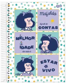 Caderno Espiral Universitário Mafalda - Capa Dura 1 Matéria