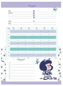 Caderno Espiral Universitário Mafalda - Capa Dura 1 Matéria