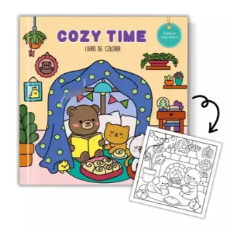 Livro Para Colorir Comfy Time Magic
