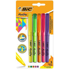 Pincel Marca Texto Bic - CORES FLUORESCENTES