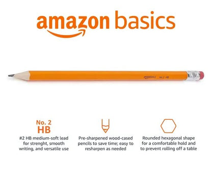 Lápis Amazon Basics 2HB Pré-Afiados