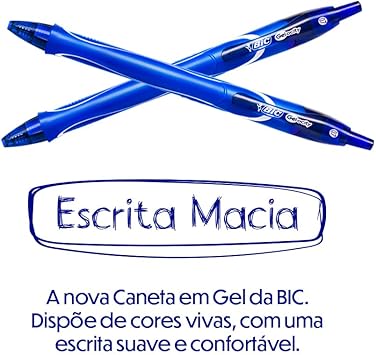 Caneta em gel Retrátil BIC Gel-ocity - Ponta Média 0,7 mm
