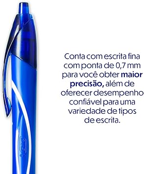Caneta em gel Retrátil BIC Gel-ocity - Ponta Média 0,7 mm