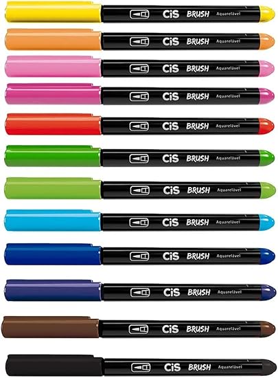 Caneta Brush Aquarelável Ponta Pincel - CIS