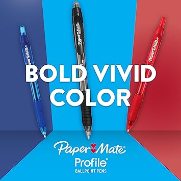 Caneta Esferográfica Profile Ball - Paper Mate 1,4 mm PRETA