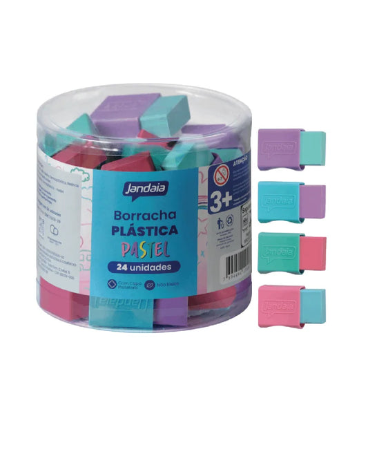 Borracha Plástica Colorida Com Cinta Pastel