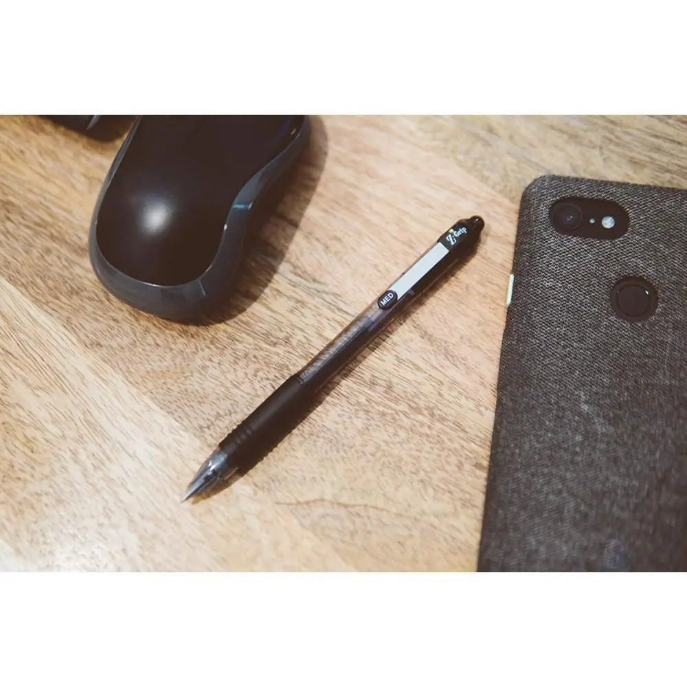 Caneta Esferográfica Retrátil Zebra Z-GRIP - Média PRETA