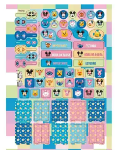 Caderno Espiral Universitário Disney Emoji - Capa Dura  10 Matérias
