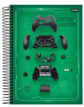 Caderno Espiral Universitário Player One - Capa Dura 1 Matéria