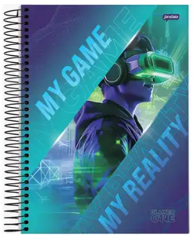 Caderno Espiral Universitário Player One - Capa Dura 1 Matéria