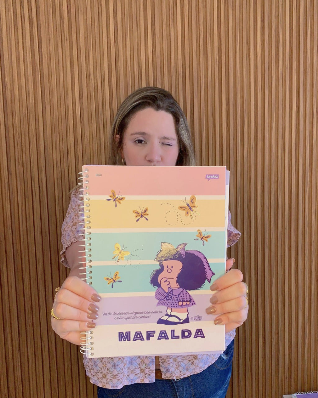 Caderno Espiral Universitário Mafalda - Capa Dura 1 Matéria