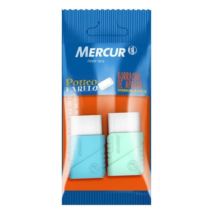 Borracha  Plástica Branca com Cinta Pastel - Mercur